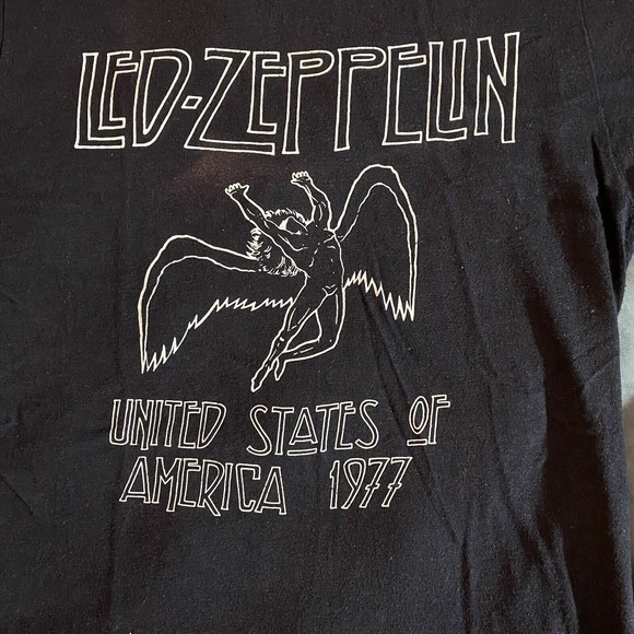 Shirts Vintage Orig Led Zeppelin 1977 Tour Tshirt Sz Sm No Tag See